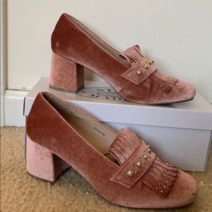 Forever 21 Suede Pearl Heels